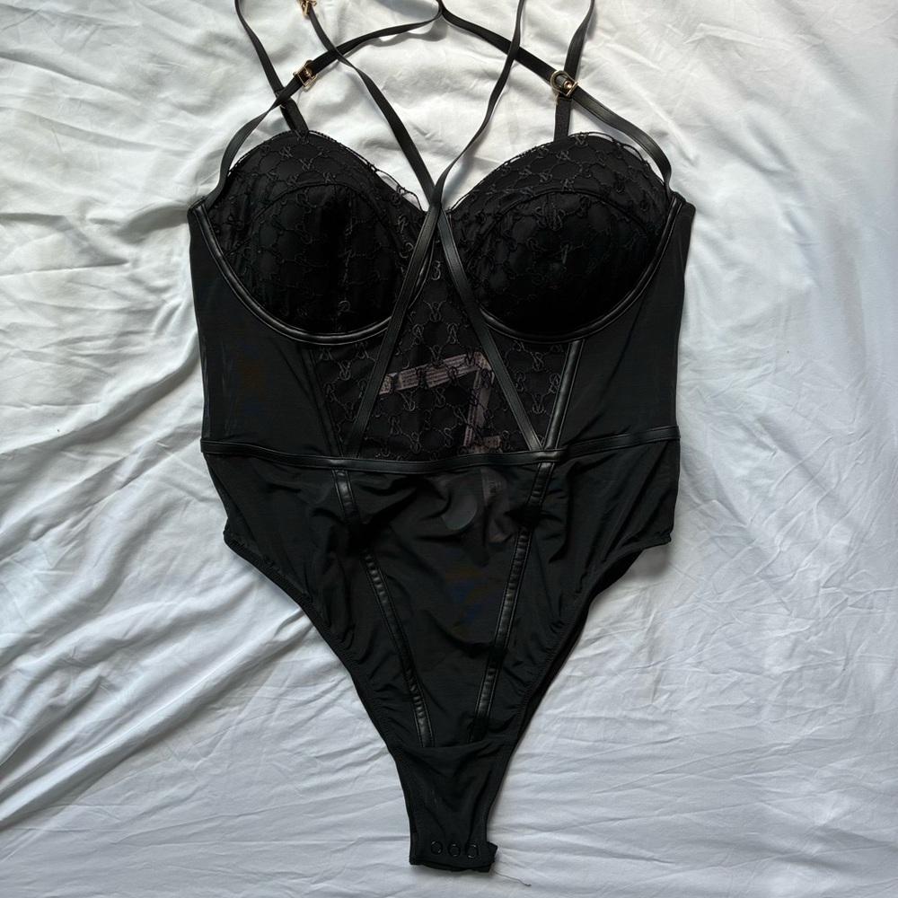 Victoria's Secret Black Lace Bodysuit